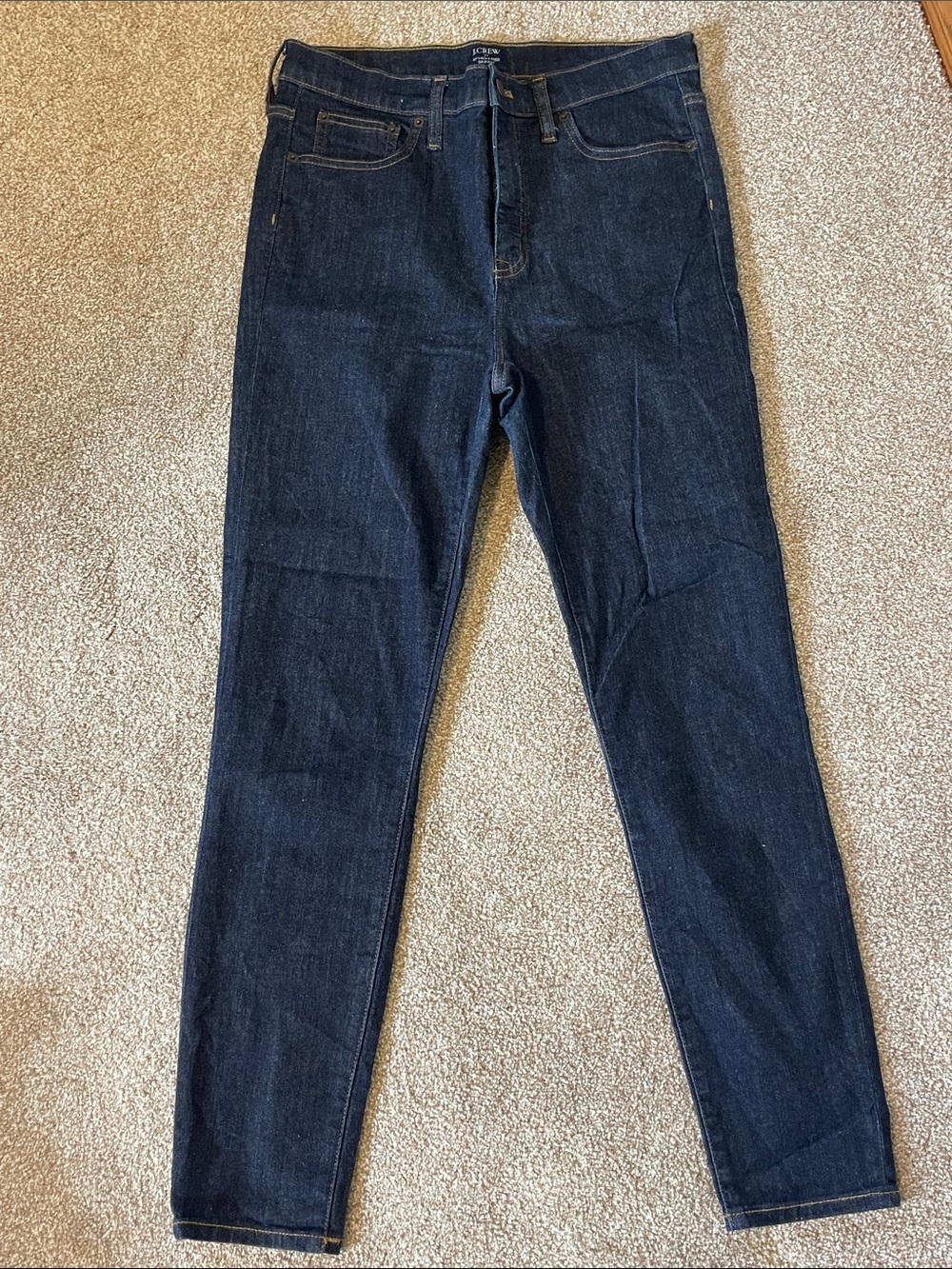 J. Crew Indigo Skinny Jeans - Dark Blue Stretch Denim